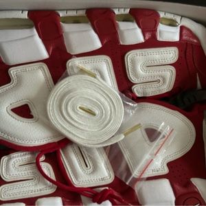Supreme Nike uptempo red and white size 11.5.   9.5 out of 10 condition.